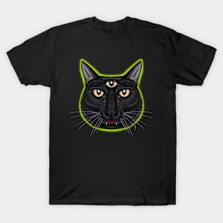 3 eyed Black cat T-Shirt